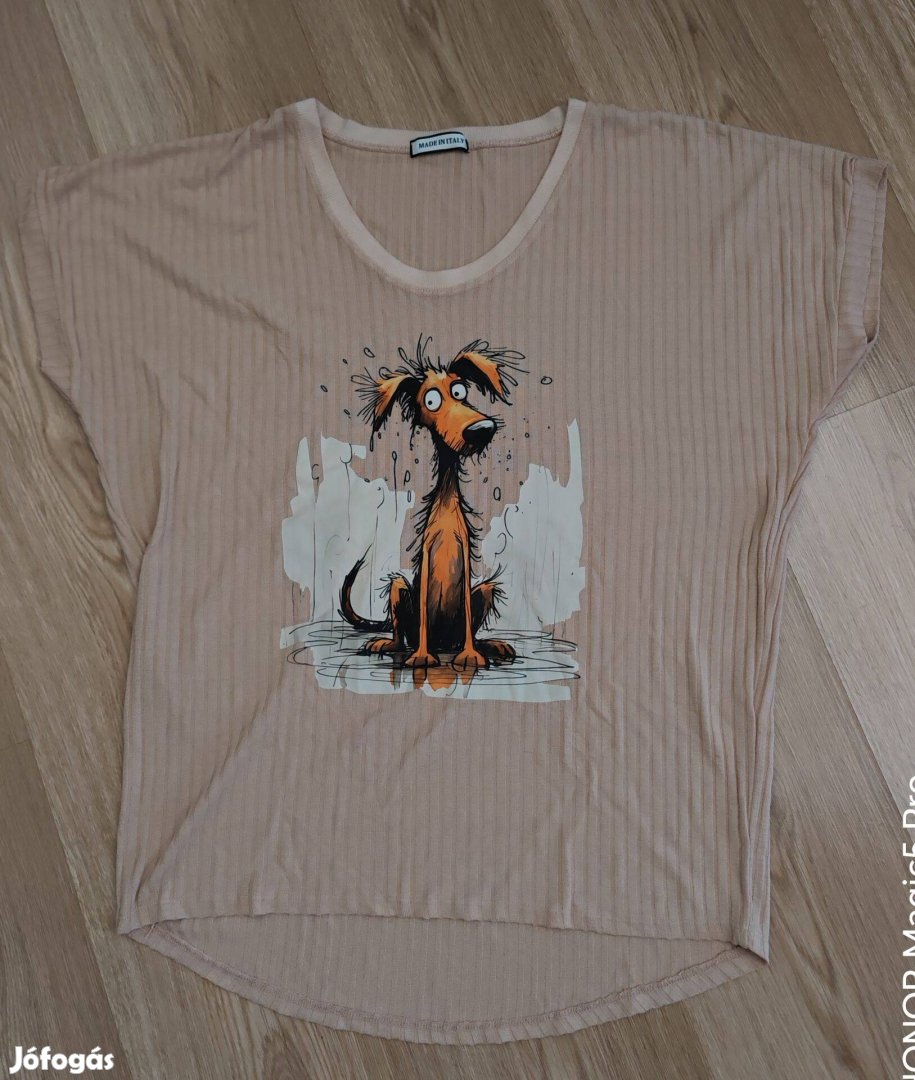 Nagyon cuki finomkötött női rövidujjú felsőrész L-XL