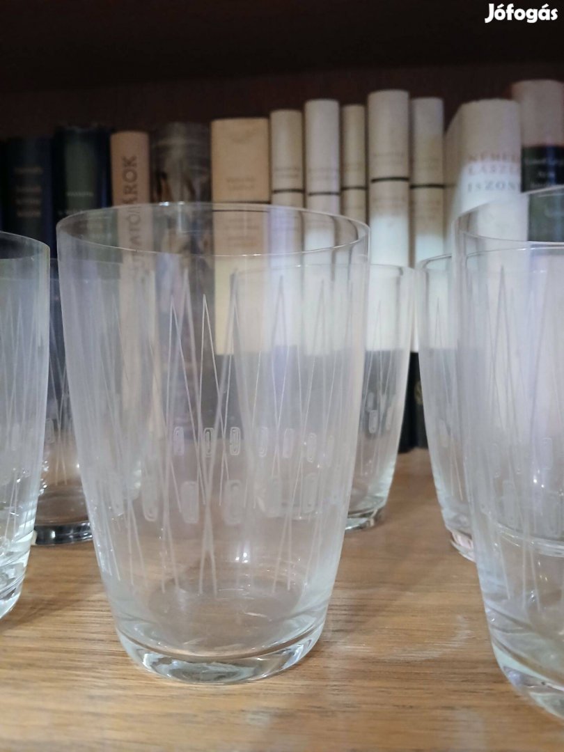 Nagyon régi , 6 darabos vizes pohár készlet