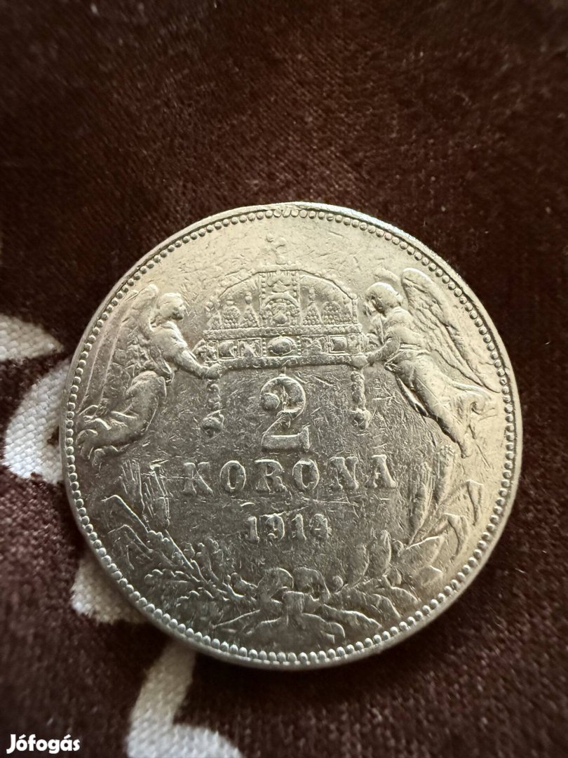 Nagyon ritka ezüst 1914 -es 2 korona - képek szerint