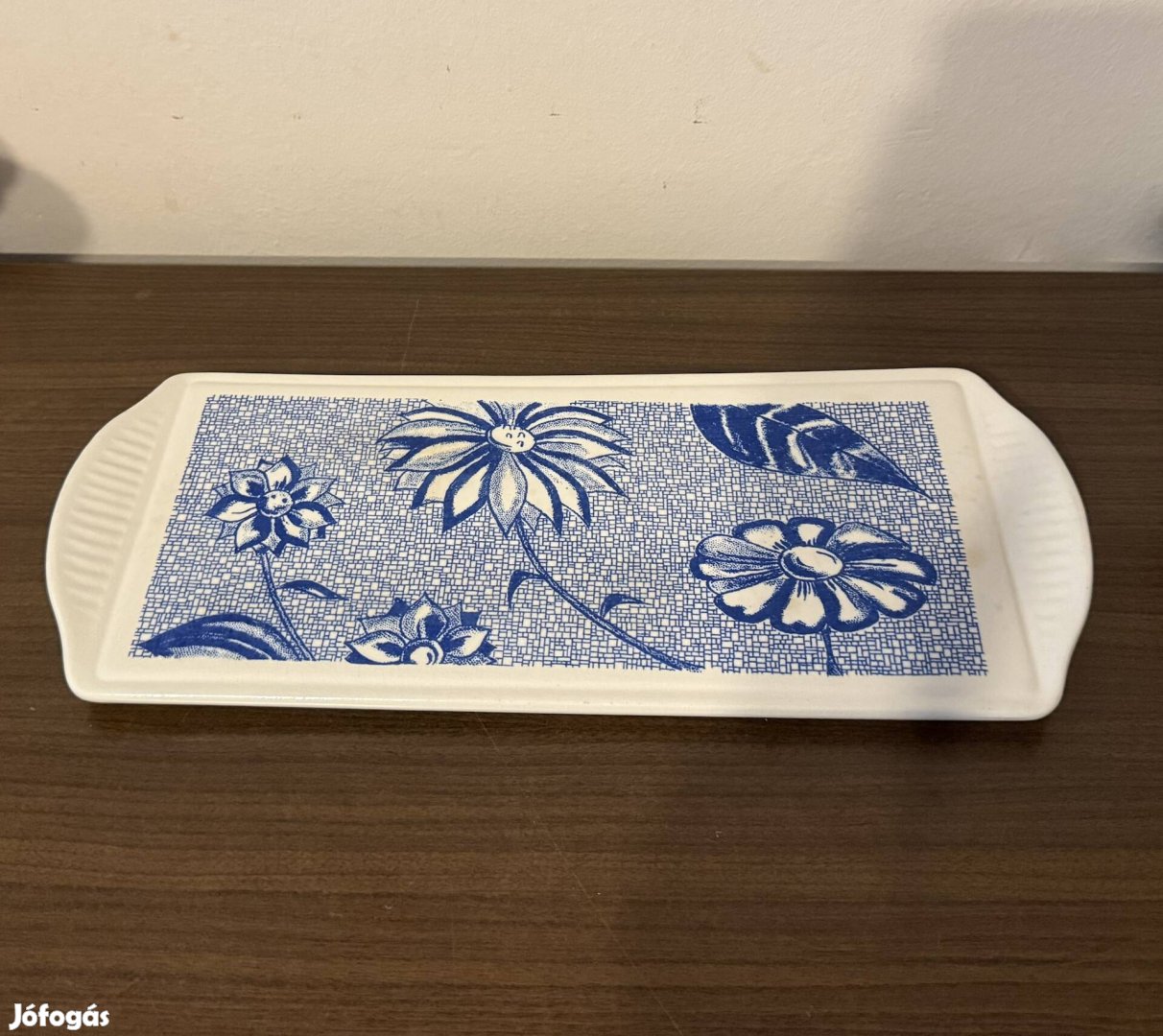 Nagyon szép Limburg kerámia kínáló tálca az 1970-es évekből 36x15 cm