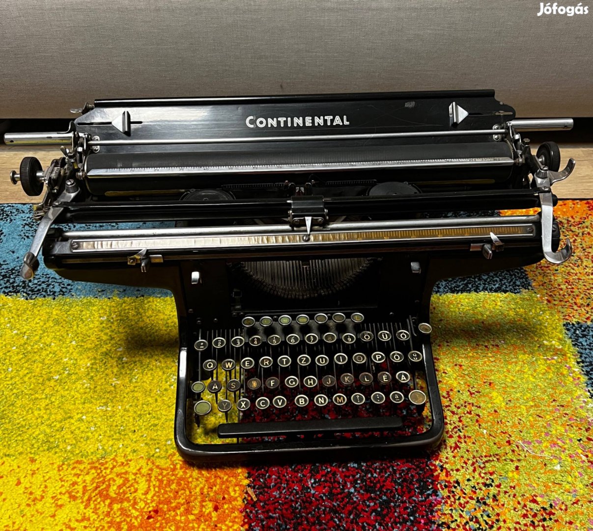 Nagyon szép kb 100 éves nagykocsis Continental írógép