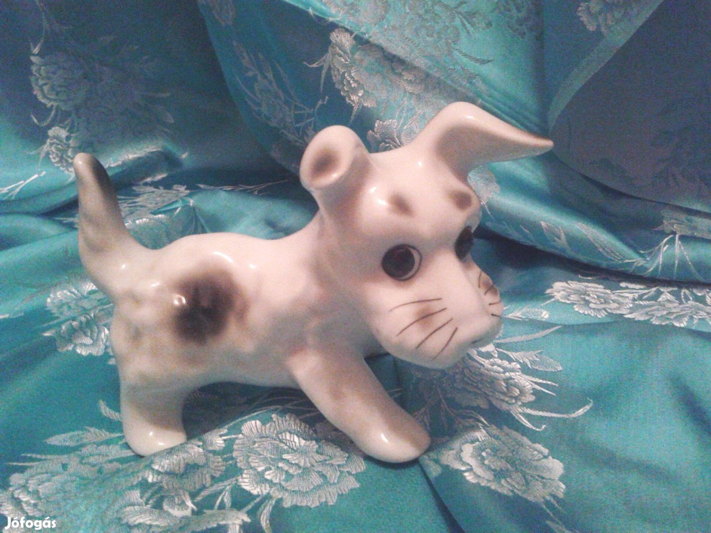 Nagyon szép porcelán kiskutya nipp -Leáraztam!