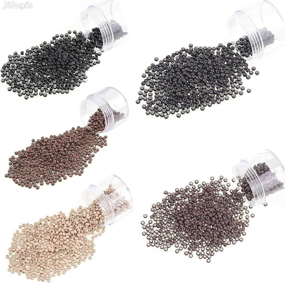 Nano Gyűrű Szilikonos Hajhosszabbítás Barna Fekete