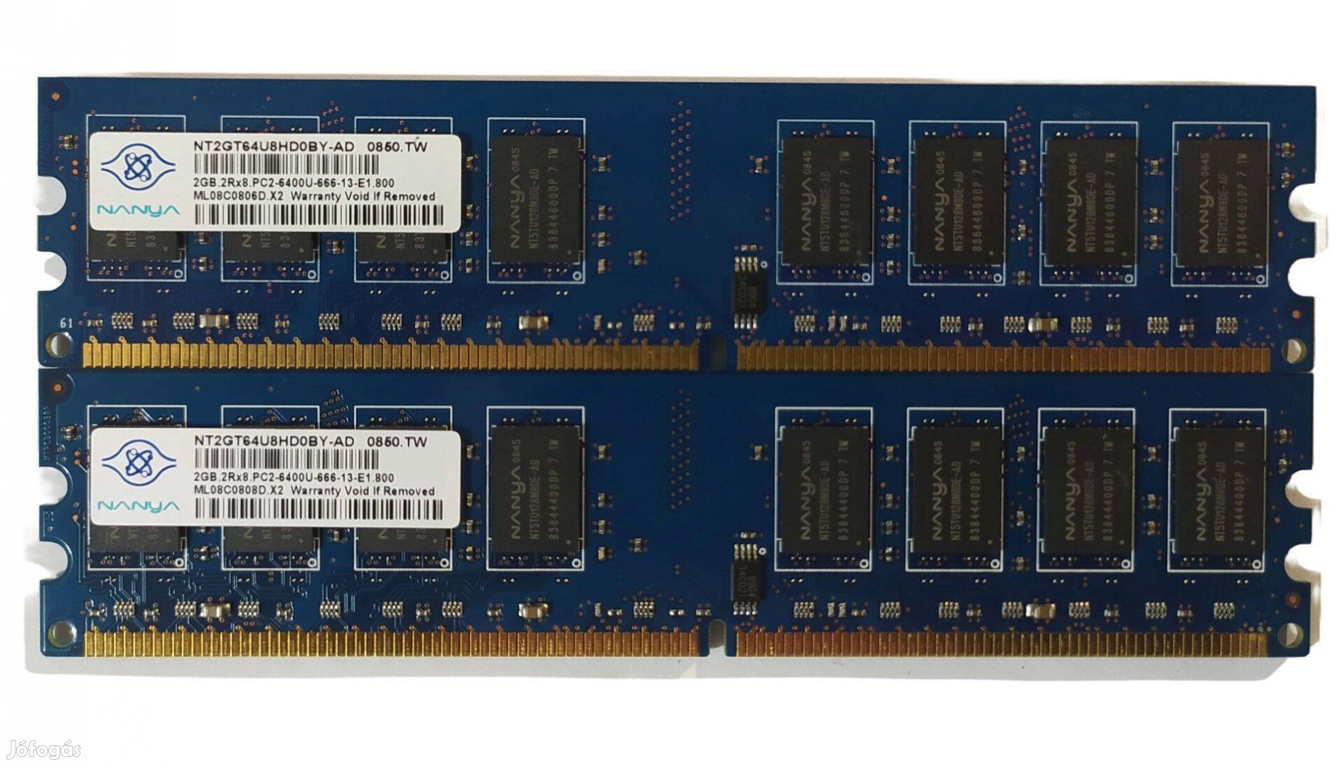 Nanya 4GB (2x2GB) DDR2 800MHz memória