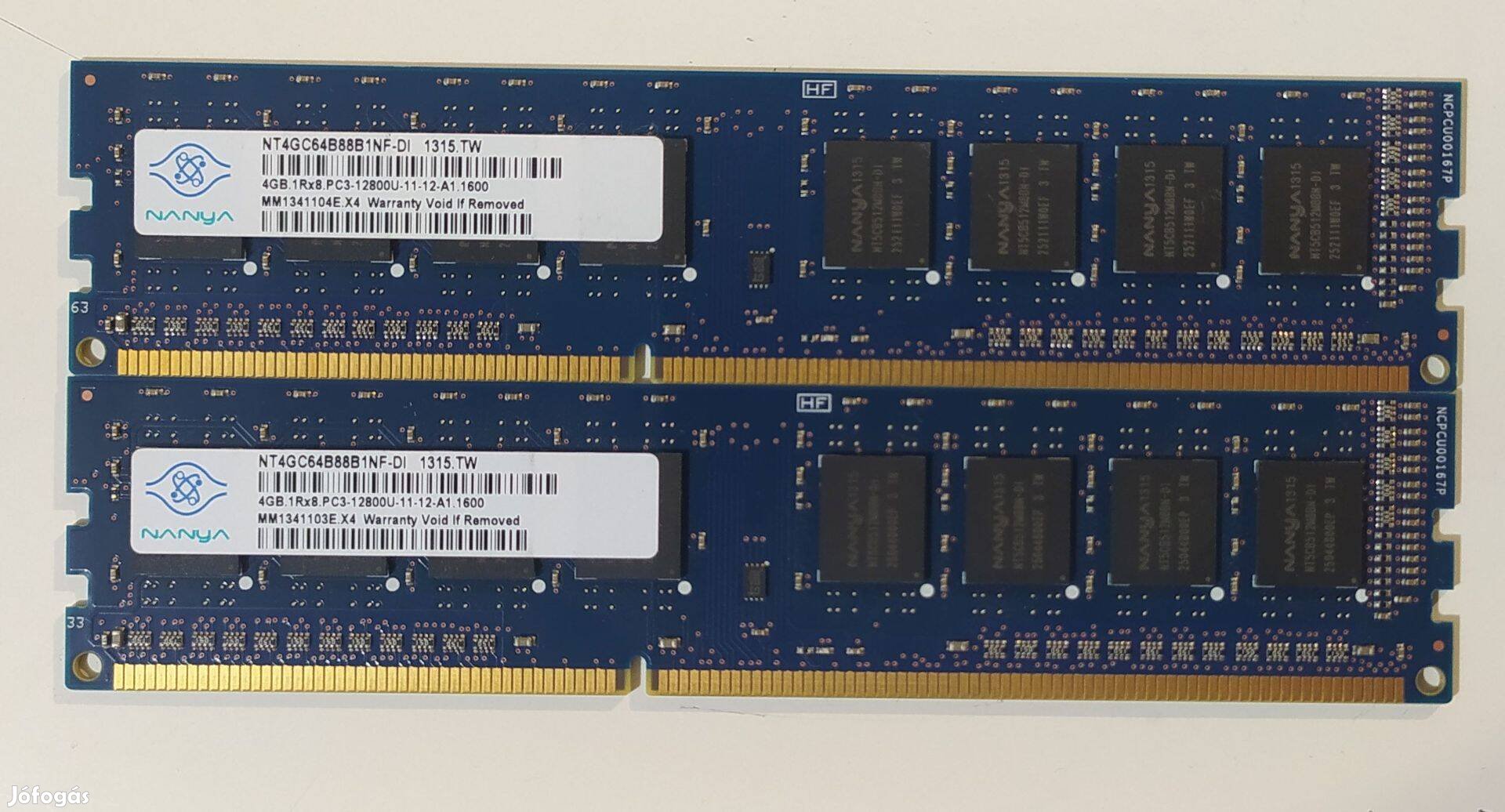 Nanya 8GB (2x4GB) DDR3 1600MHz memória