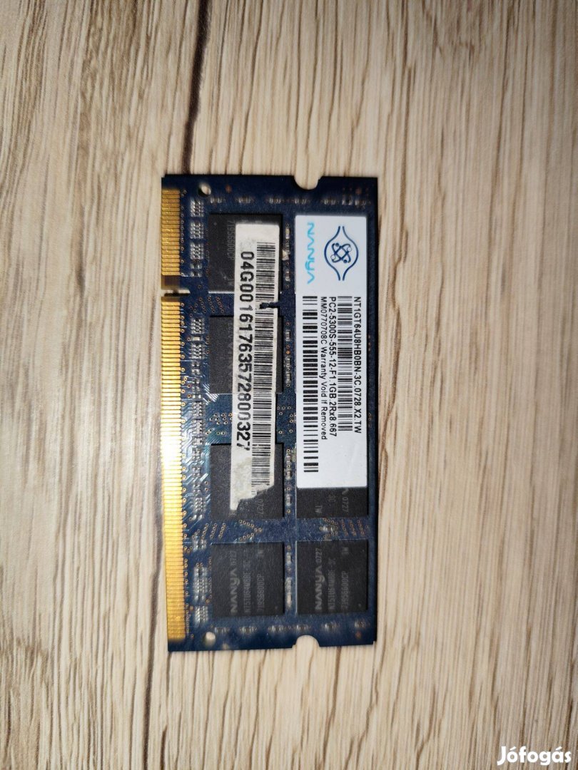 Nanya Sodimm 1GB 2RX8 PC2-5300S-555-12-F1-667