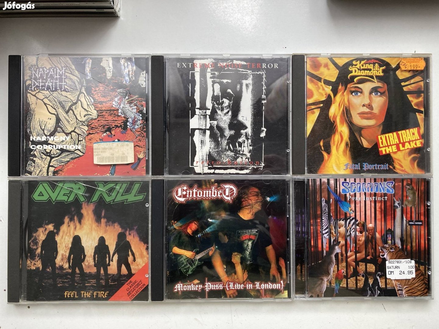 Napalm Death Noise Terror Diamond Overkill Entombed Scorpions CD metal