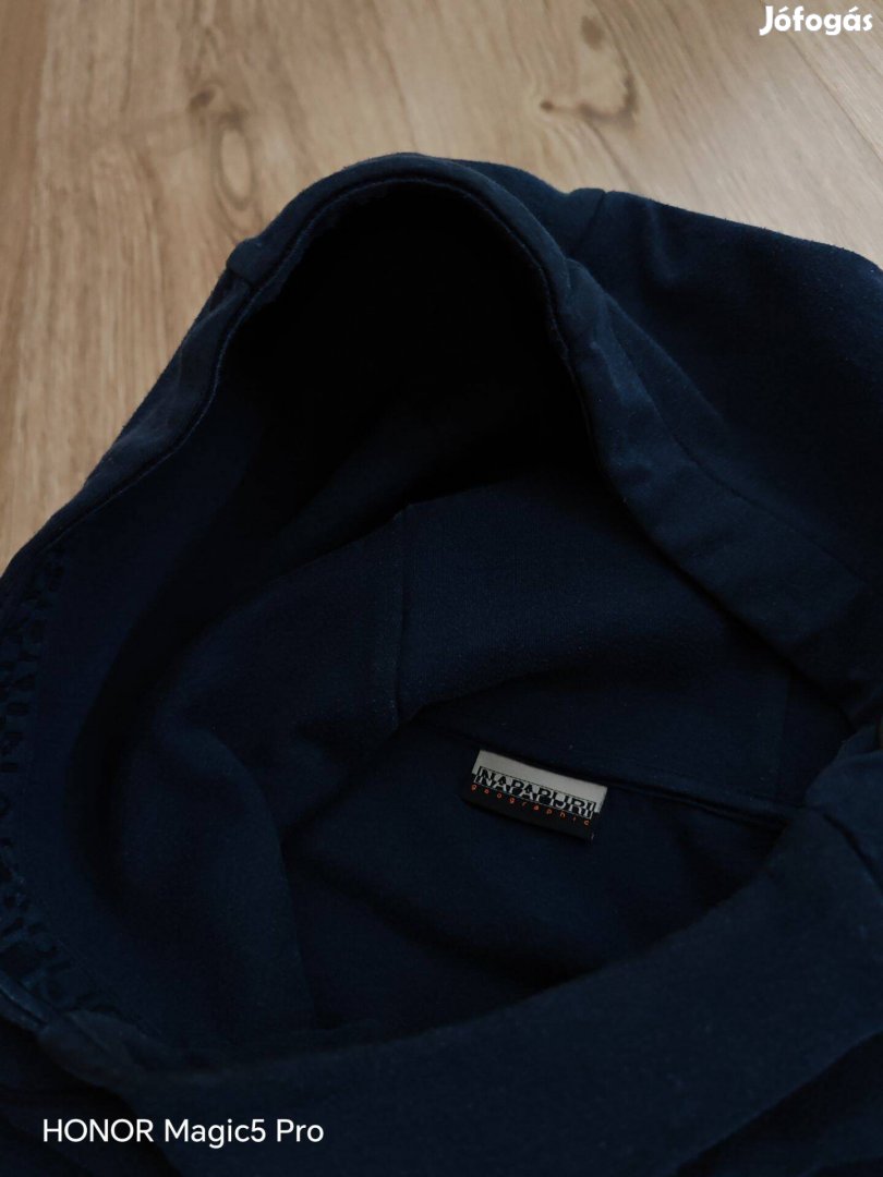 Napapijri használt sötétkék férfi sportos pulóver L-XL