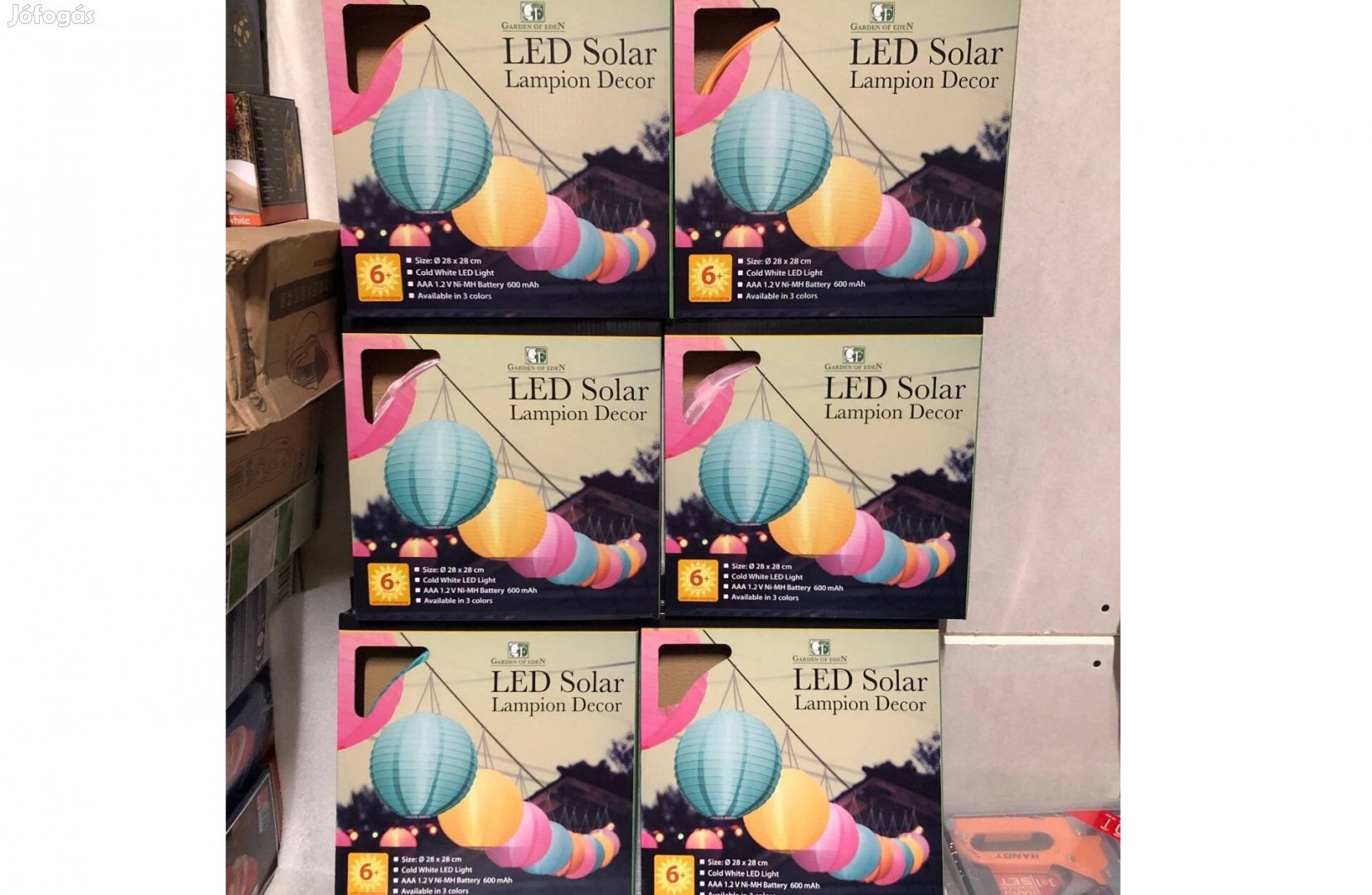 Napelemes 6 db hangulatvilágítás szolár lampion -