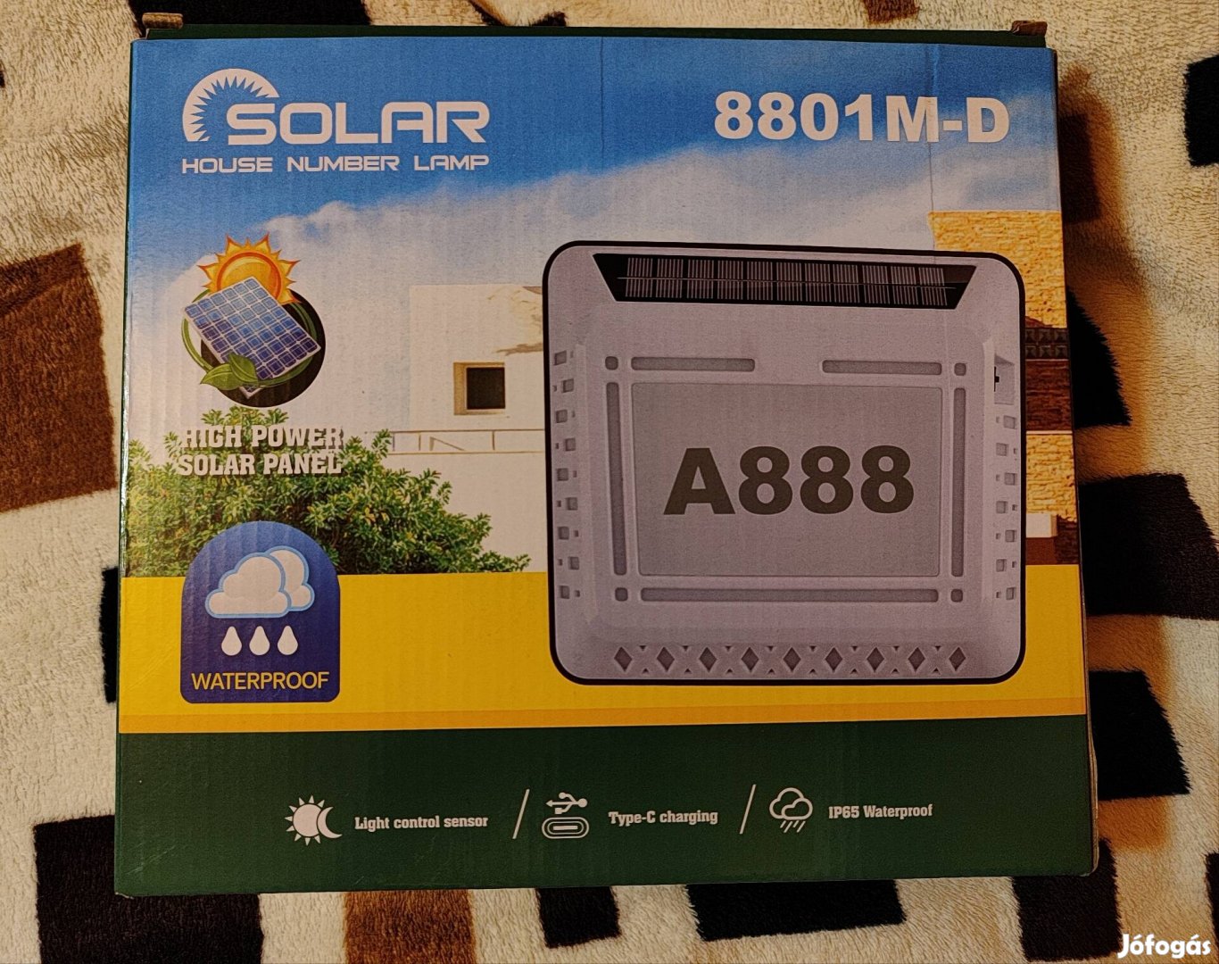 Napelemes Házszám Világítás - Solar 8801M-D IP65