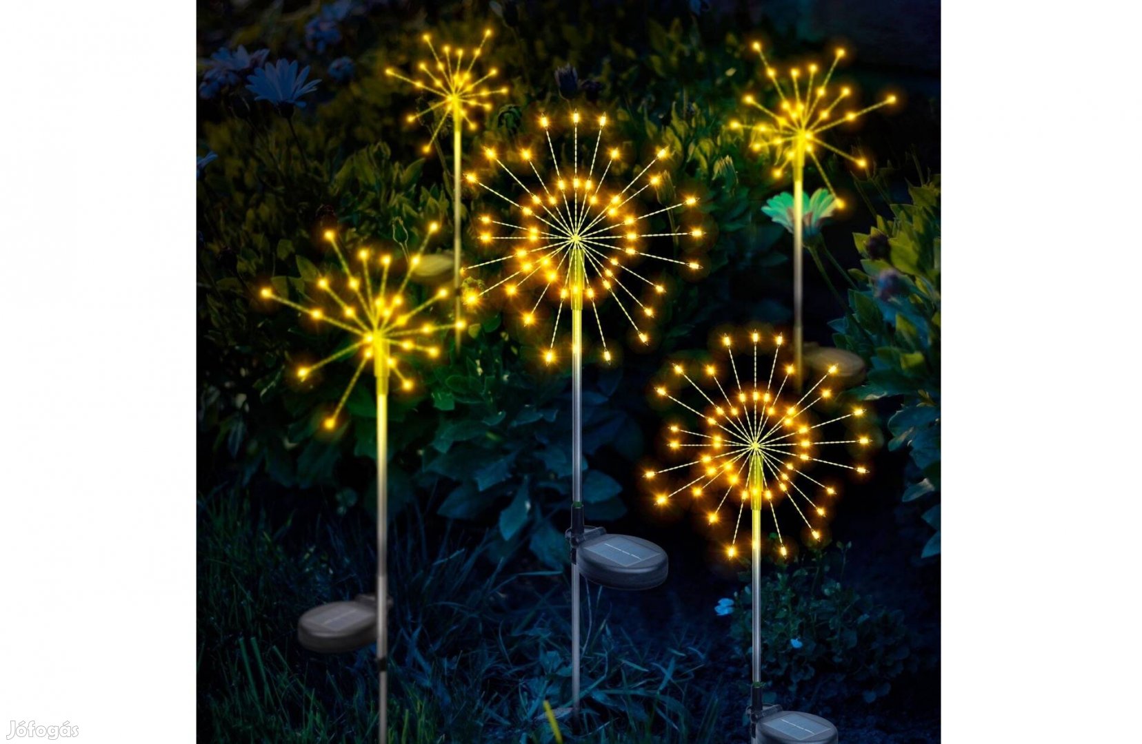 Napelemes Leszúrható szolár virág - 90 microled -