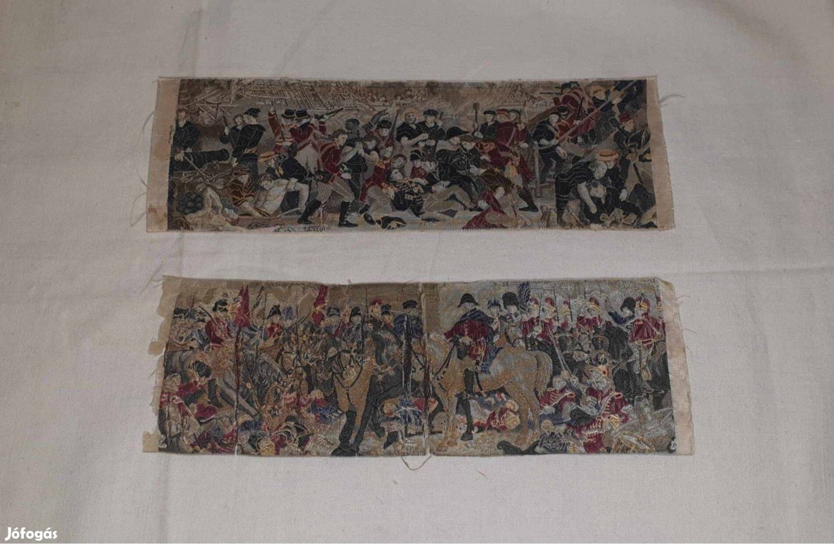 Napoleon-háborús stevengraph selyem szőttes képek