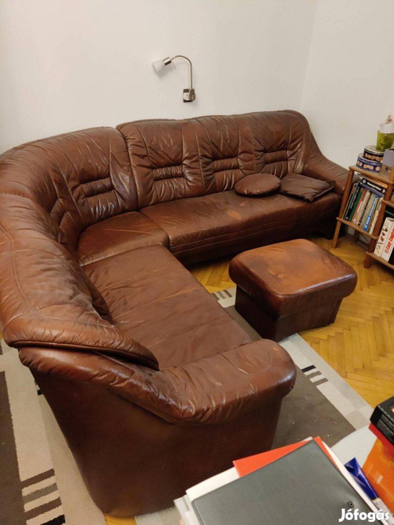 Nappali Valódi Bőr Garnitura