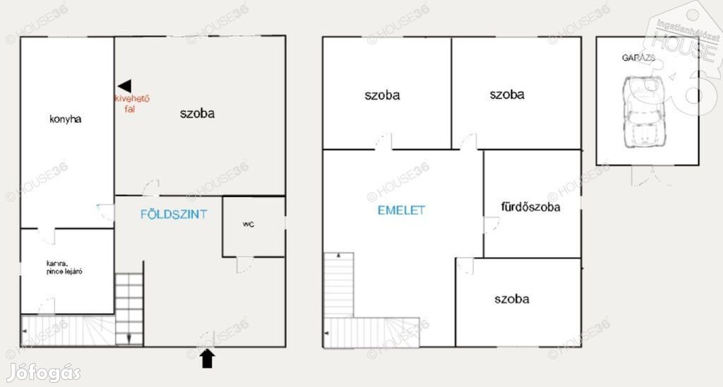 Nappali 3 szobás szigetelt tégla ház eladó!