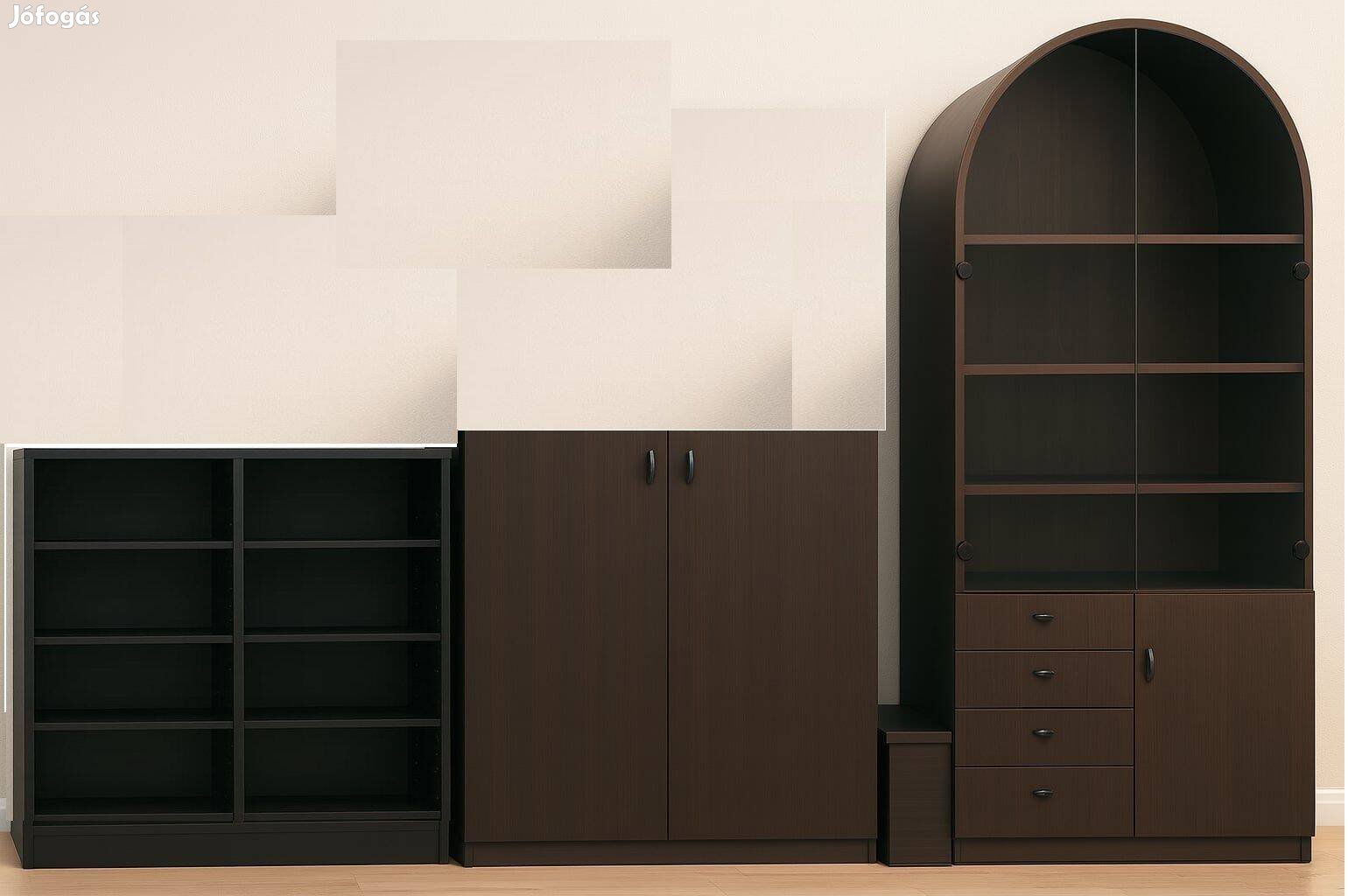 Nappaliba való fekete szekrény sor