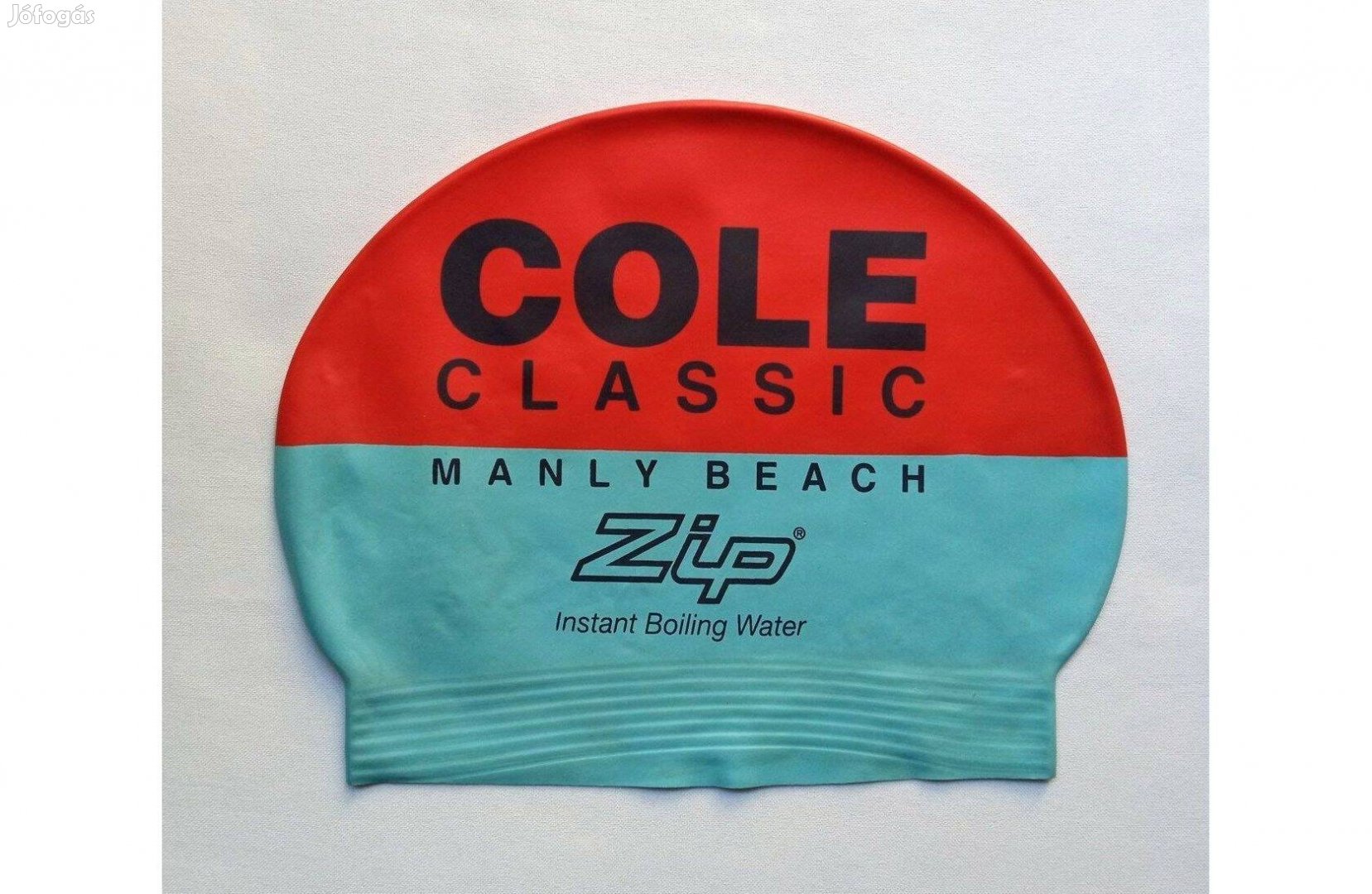 Narancs-ezüstös kék úszósapka Cole Classic Manly Beach Zip felirattal