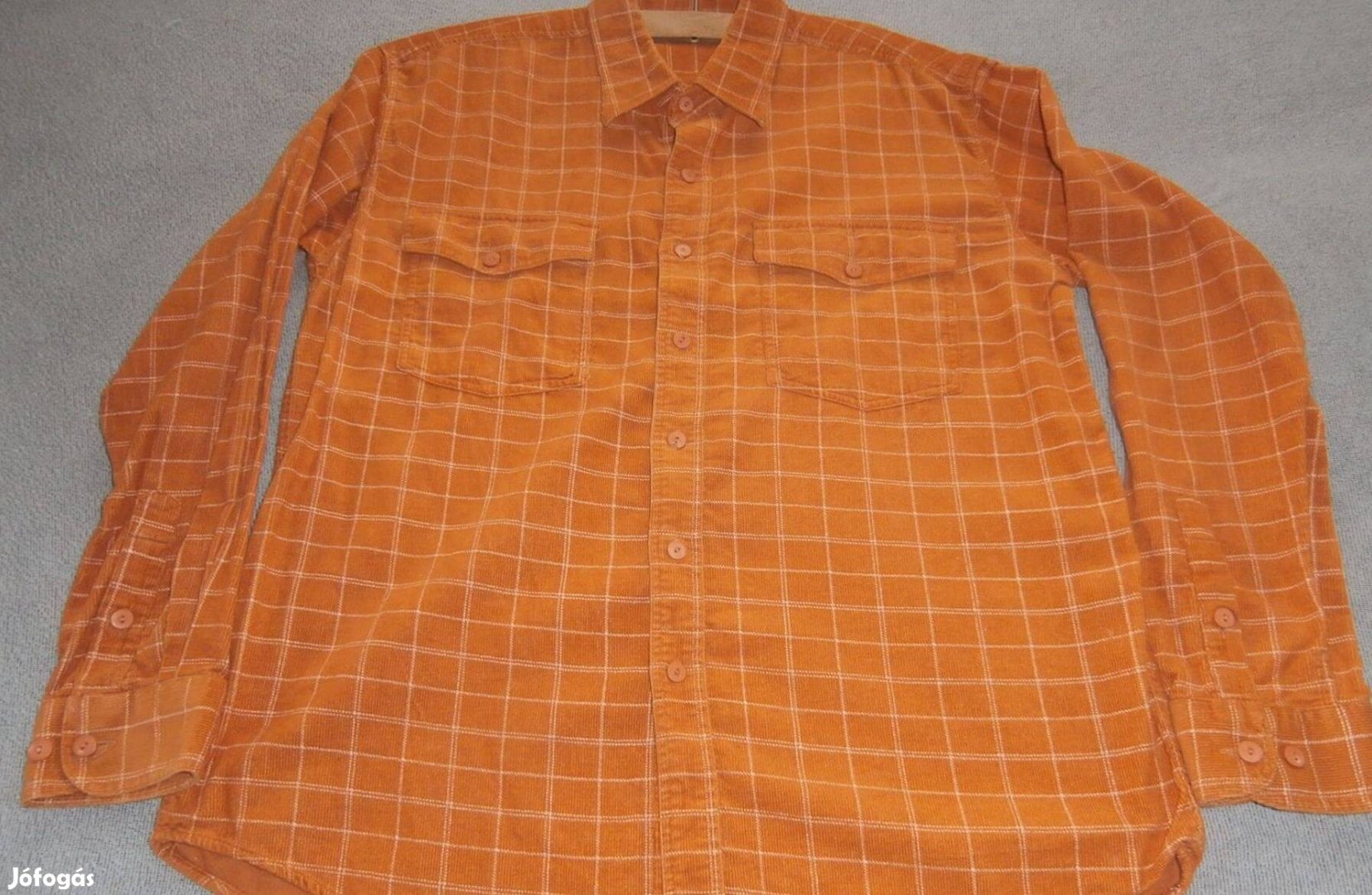 Narancssárga kordbársony ing eladó