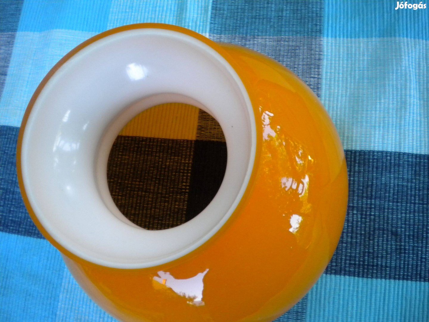 Narancssárga üveg lámpa búra asztali, petróleum, csillár,