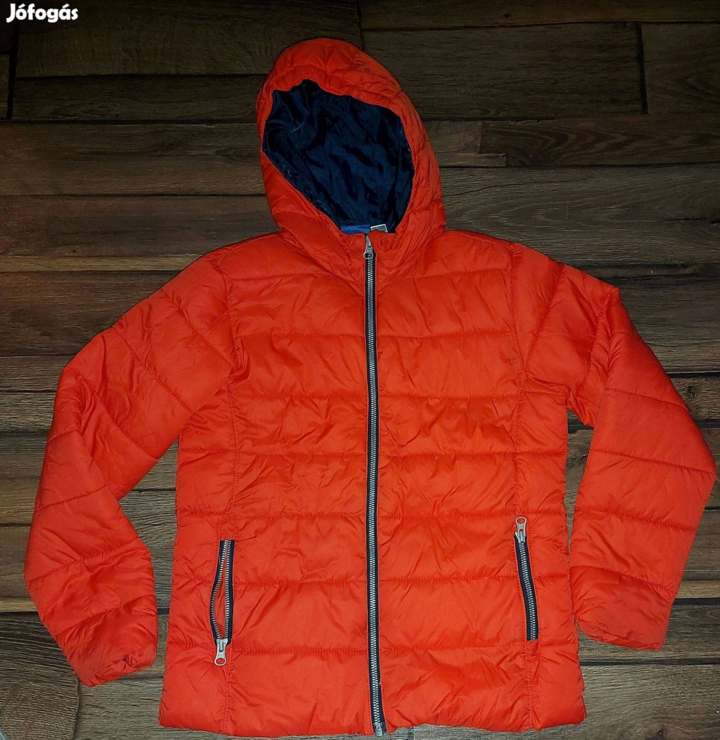 Narancsszínű steppelt őszi kabát