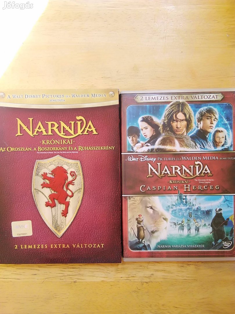 Narnia 1-2 duplalemezes újszerű dvd 