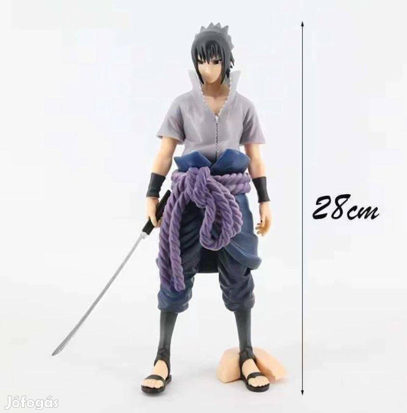 Naruto Shippuden Sasuke Uchiha figura 28 cm Új Készleten számlával