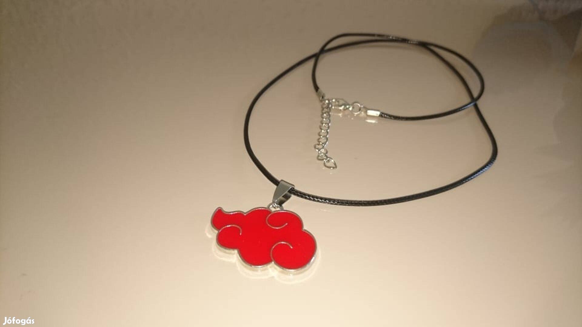 Naruto Uzumaki Akatsuki jel nyaklánc Új számlával Készleten