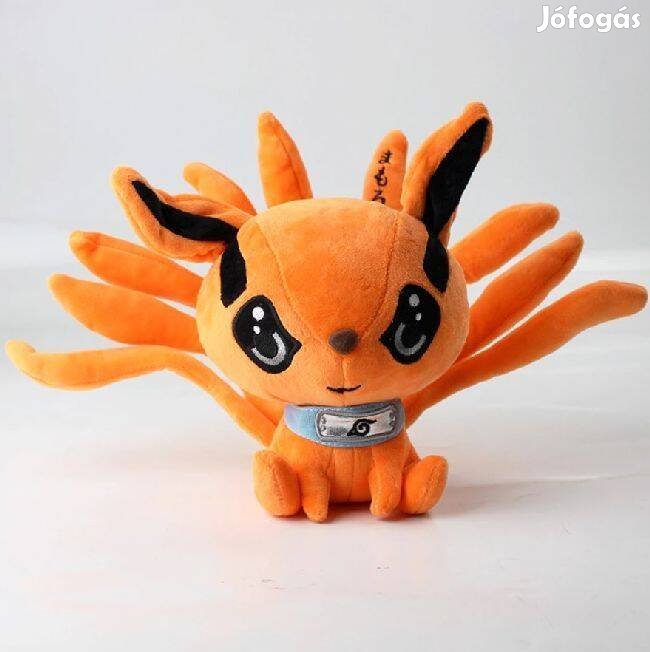 Naruto Uzumaki Kurama Kyuubi kilencfarkú róka plüss 25 cm Új Készleten