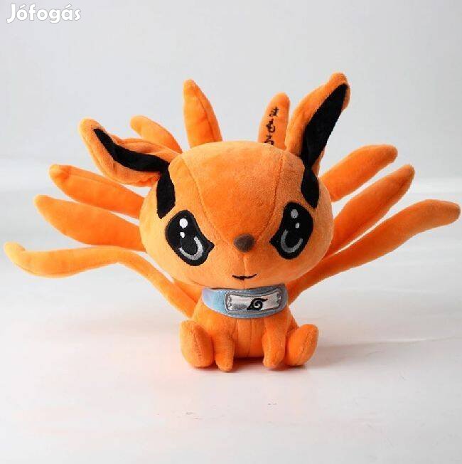 Naruto Uzumaki Kurama Kyuubi kilencfarkú róka plüss 25 cm Új számlával