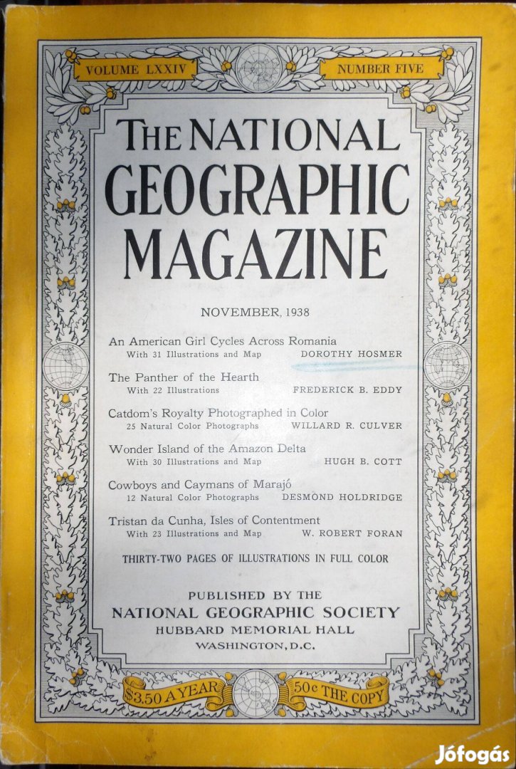 National Geographic 1938. november kötet