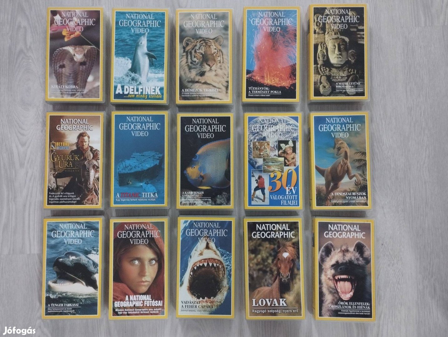 National Geographic műsoros VHS videokazetták, 15 darab
