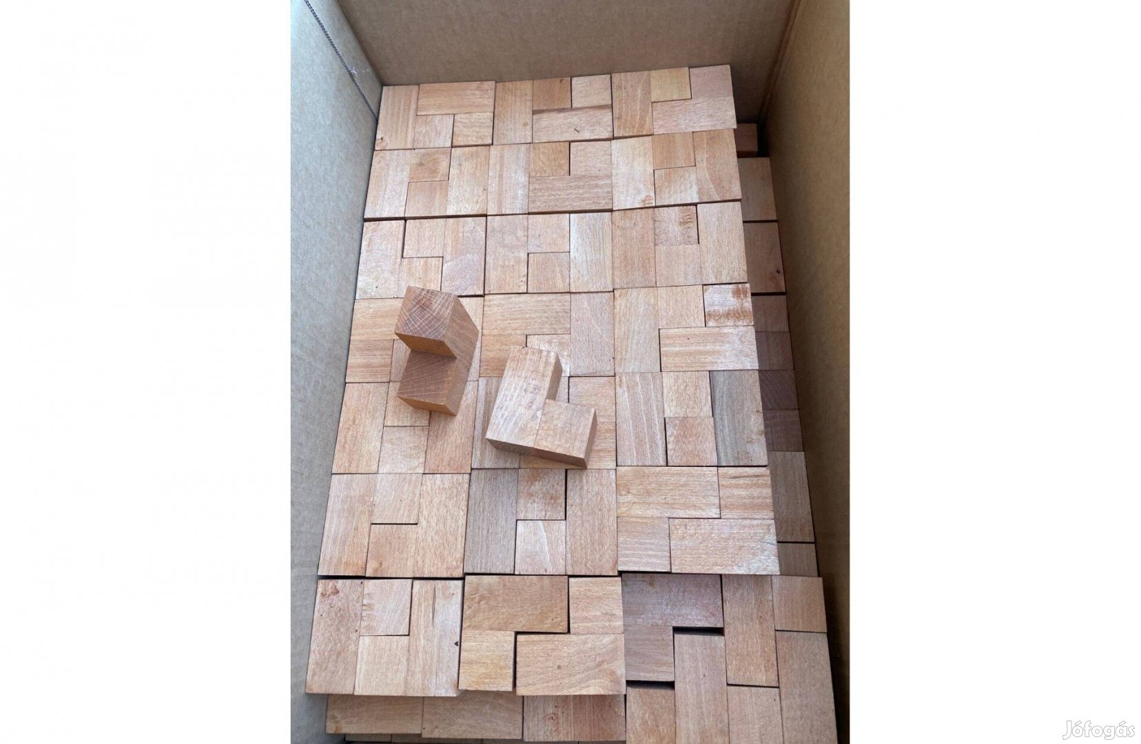 Natúr fa építőkockák, festhető, dekorálható, 224 db, 14 kg