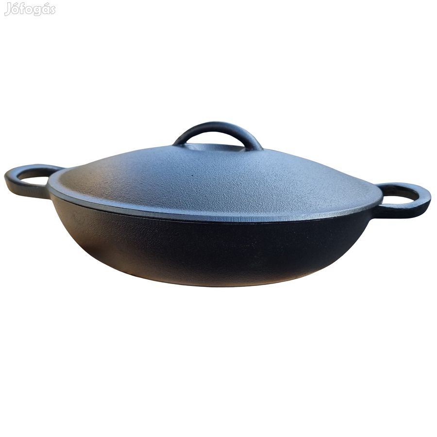 Natúr öntöttvas szeletsütő fedővel 30cm-es átmérő