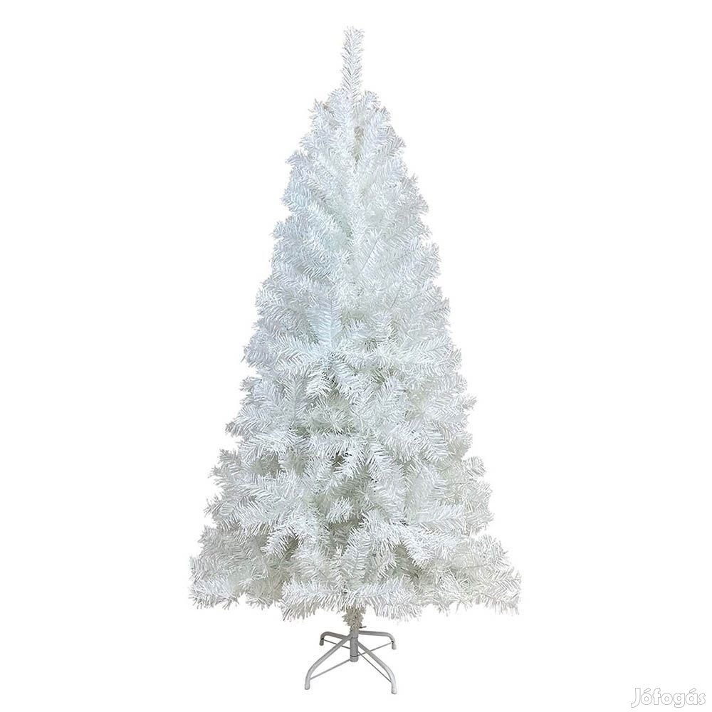 Natura HF-210 karácsonyfa fehér műfenyő fém talppal 210 cm