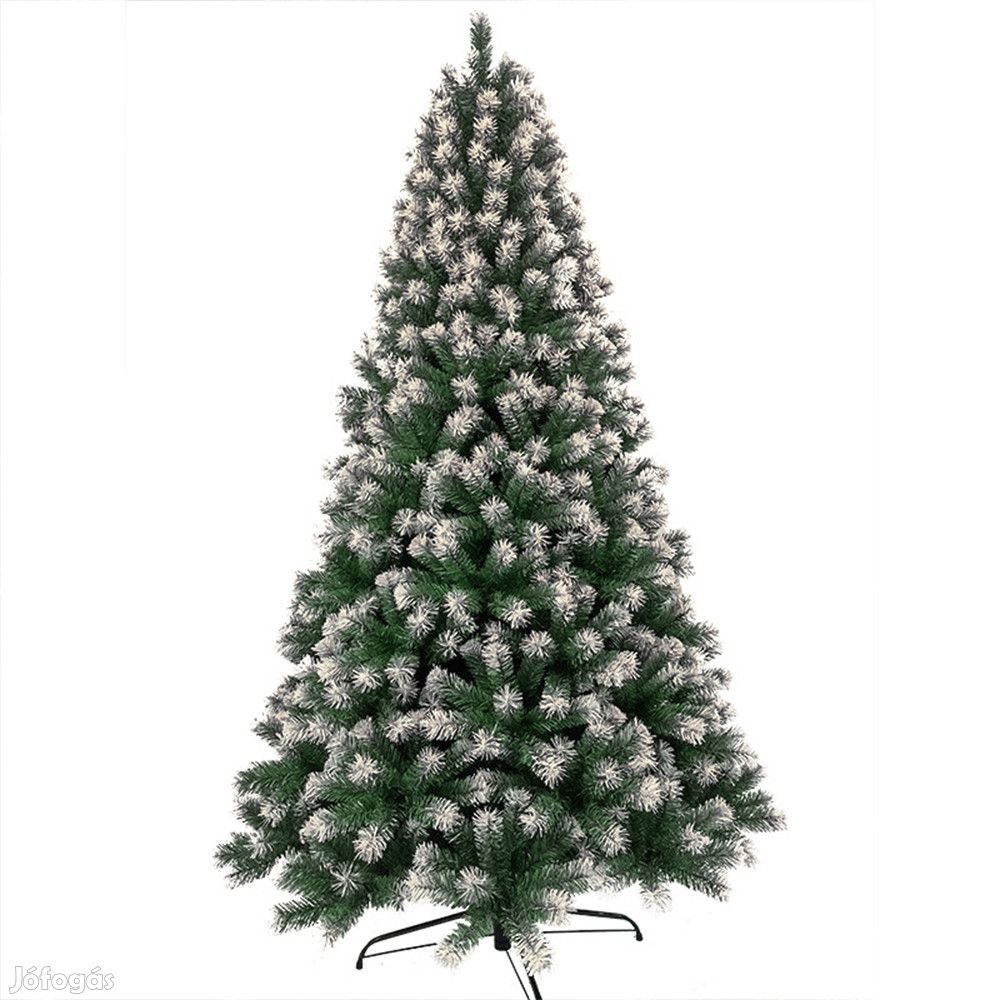 Natura SF-180 karácsonyfa havas műfenyő fém talppal 180 cm