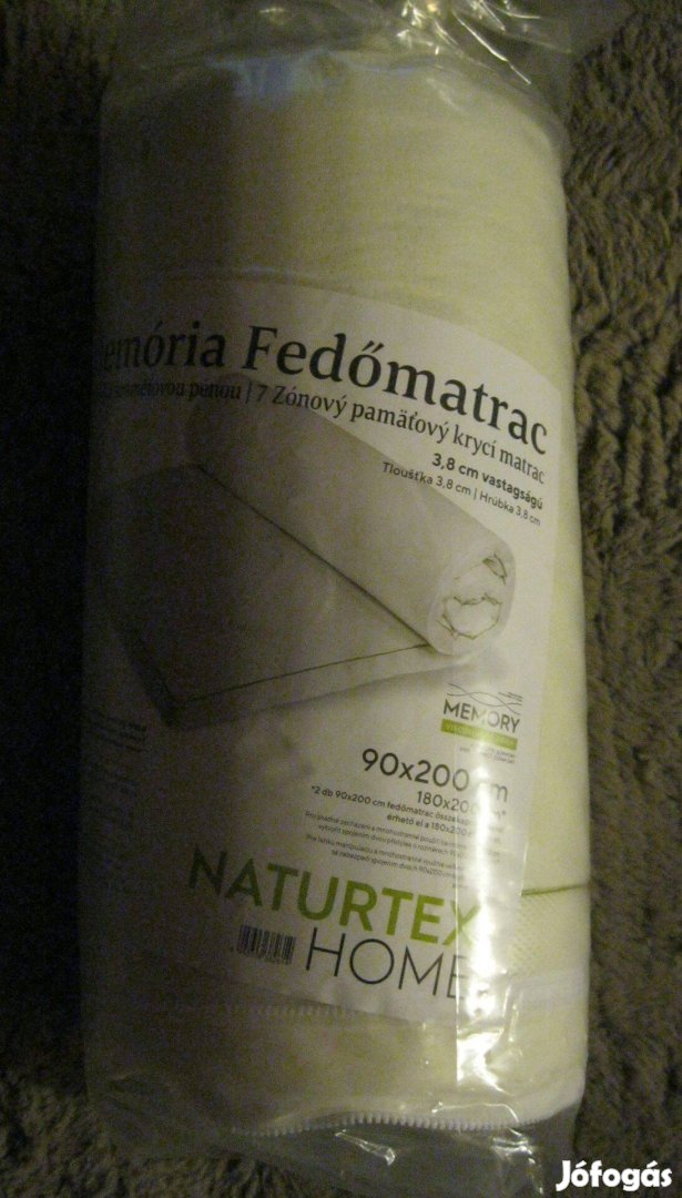 Naturtex Memory Aloe Vera 7 zónás fedőmatrac 90 x 200 cm