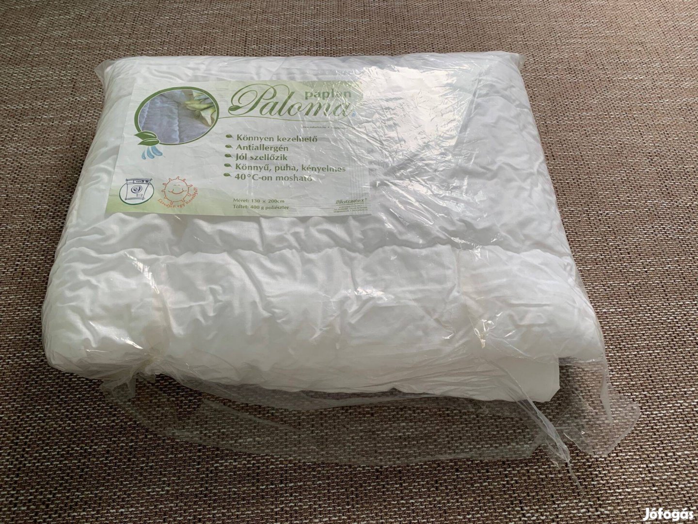 Naturtex fehér antiallergén nyári paplan takaró 130x200cm új