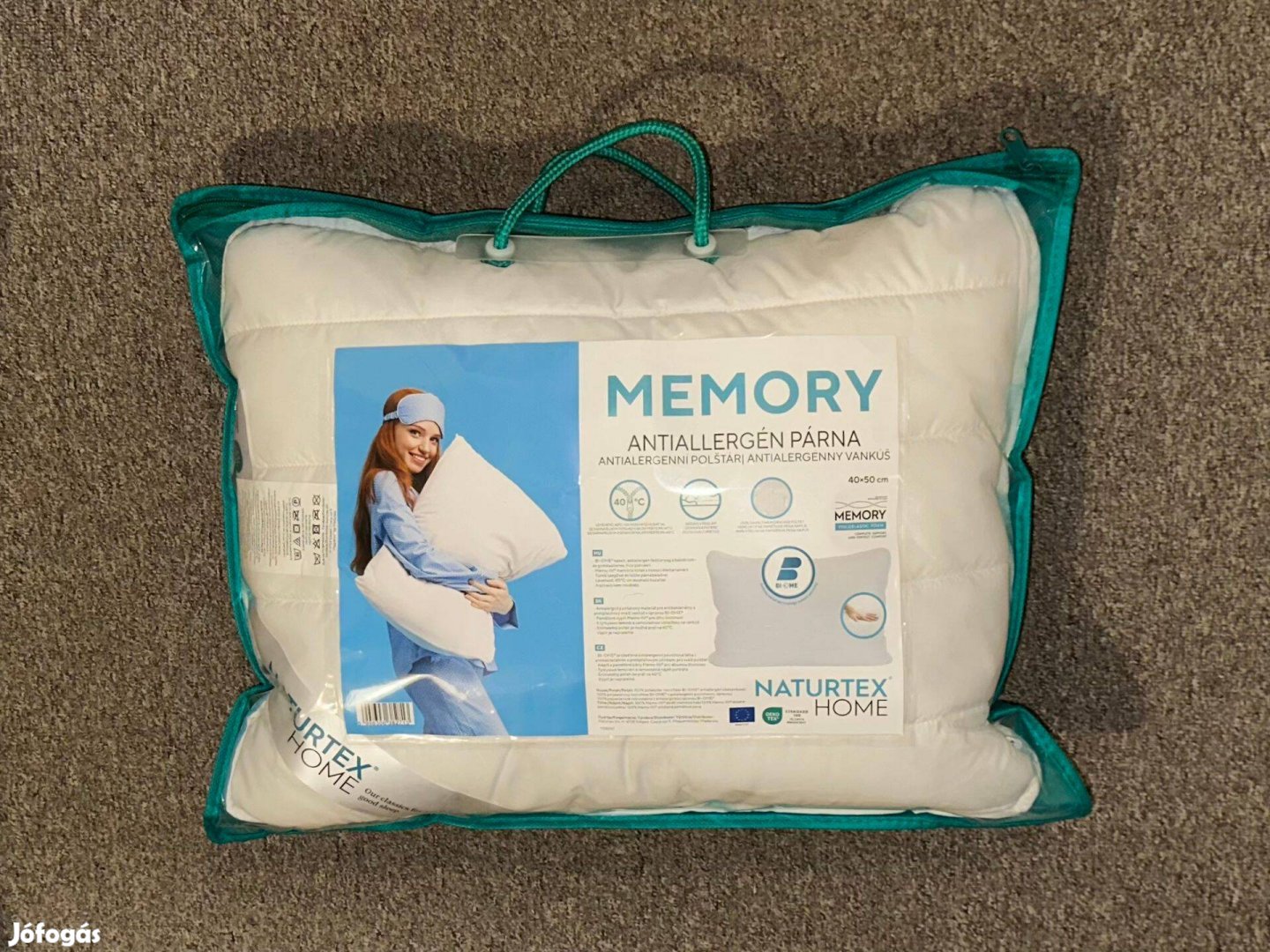 Naturtex memóriahabos Memory antiallergén párna 40x50 cm kispárna