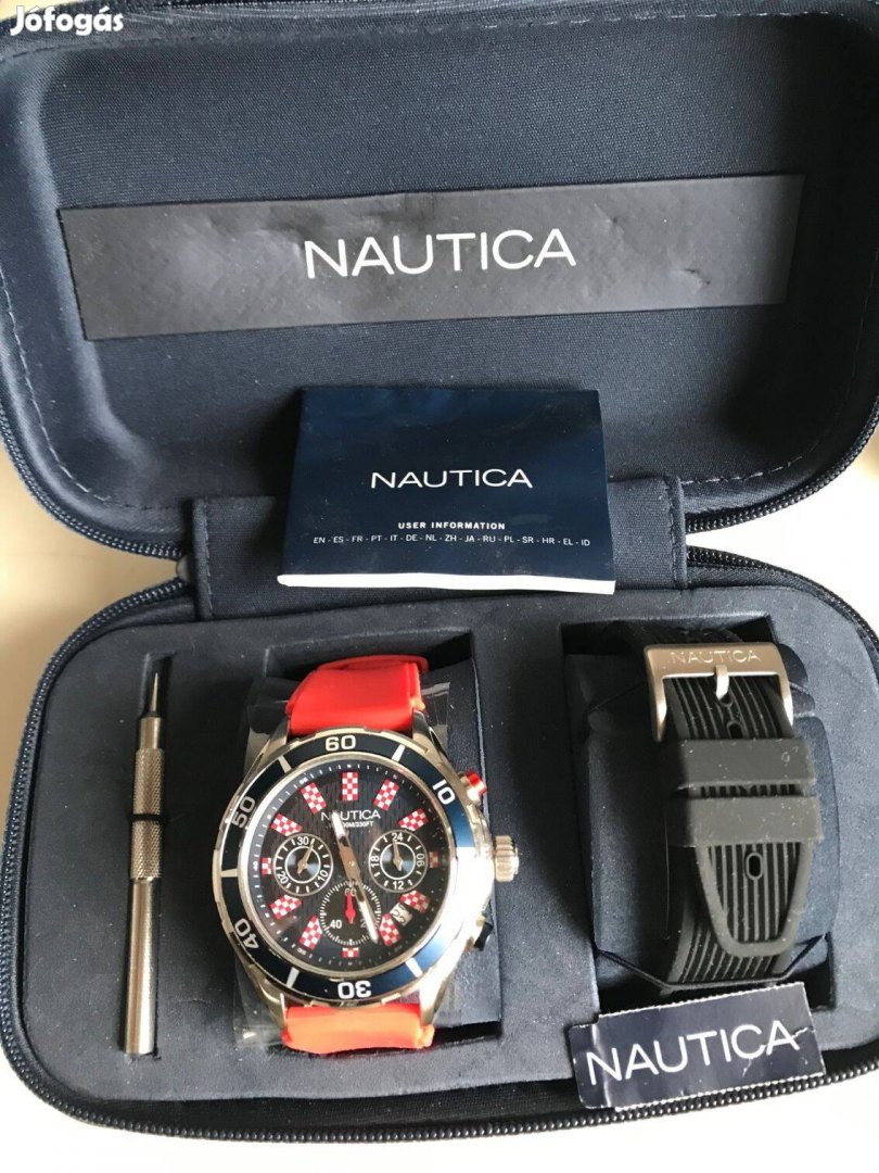 Nautica Accra Beach chronograph!Komplett szett!Új!