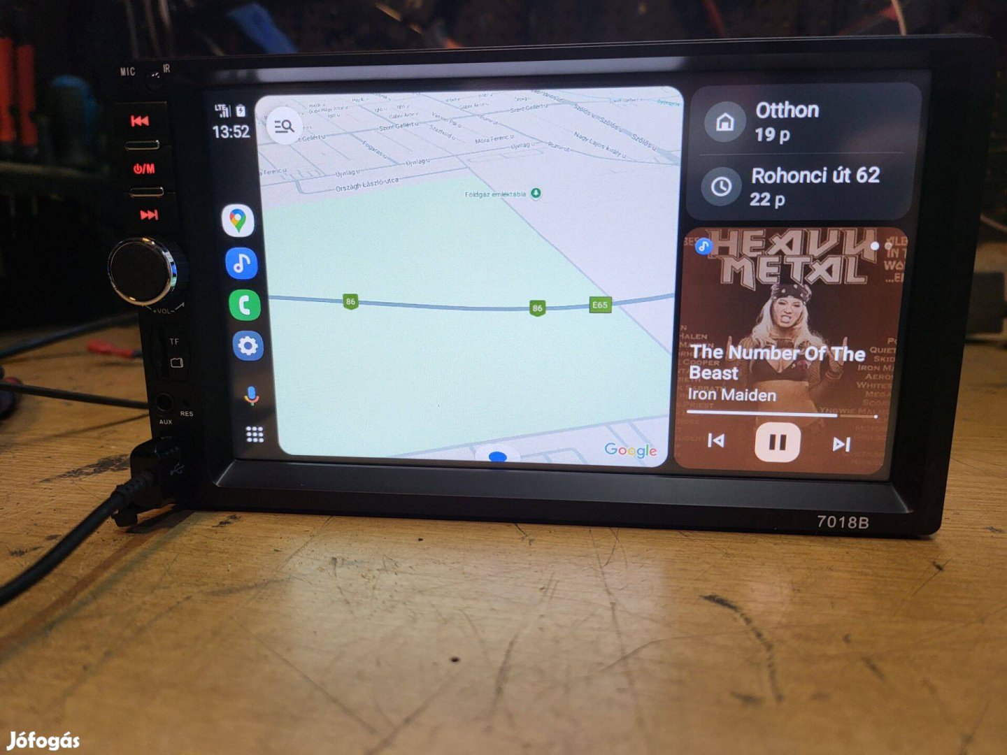 Navifly 2din 7" fejegység (BT-usb-android auto/carplay)