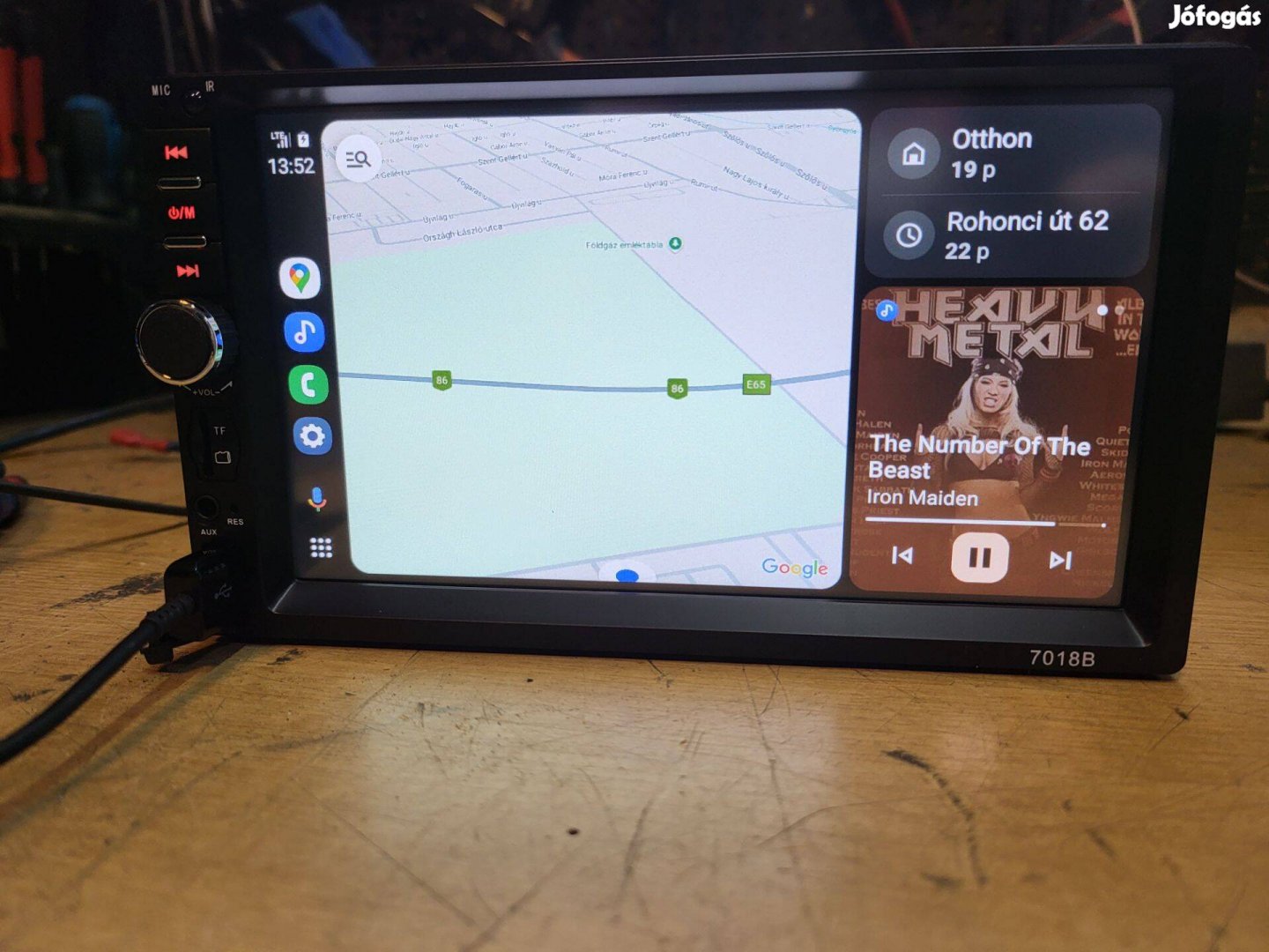 Navifly 2din 7" fejegység (BT-usb-android auto/carplay)