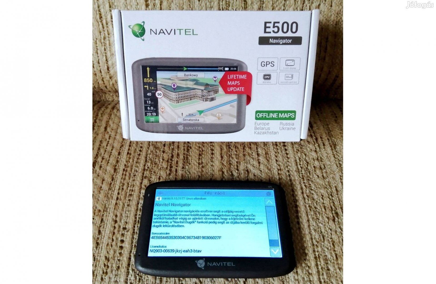 Navitel Navigator E500 GPS, élettartami Európa térképfrissítéssel