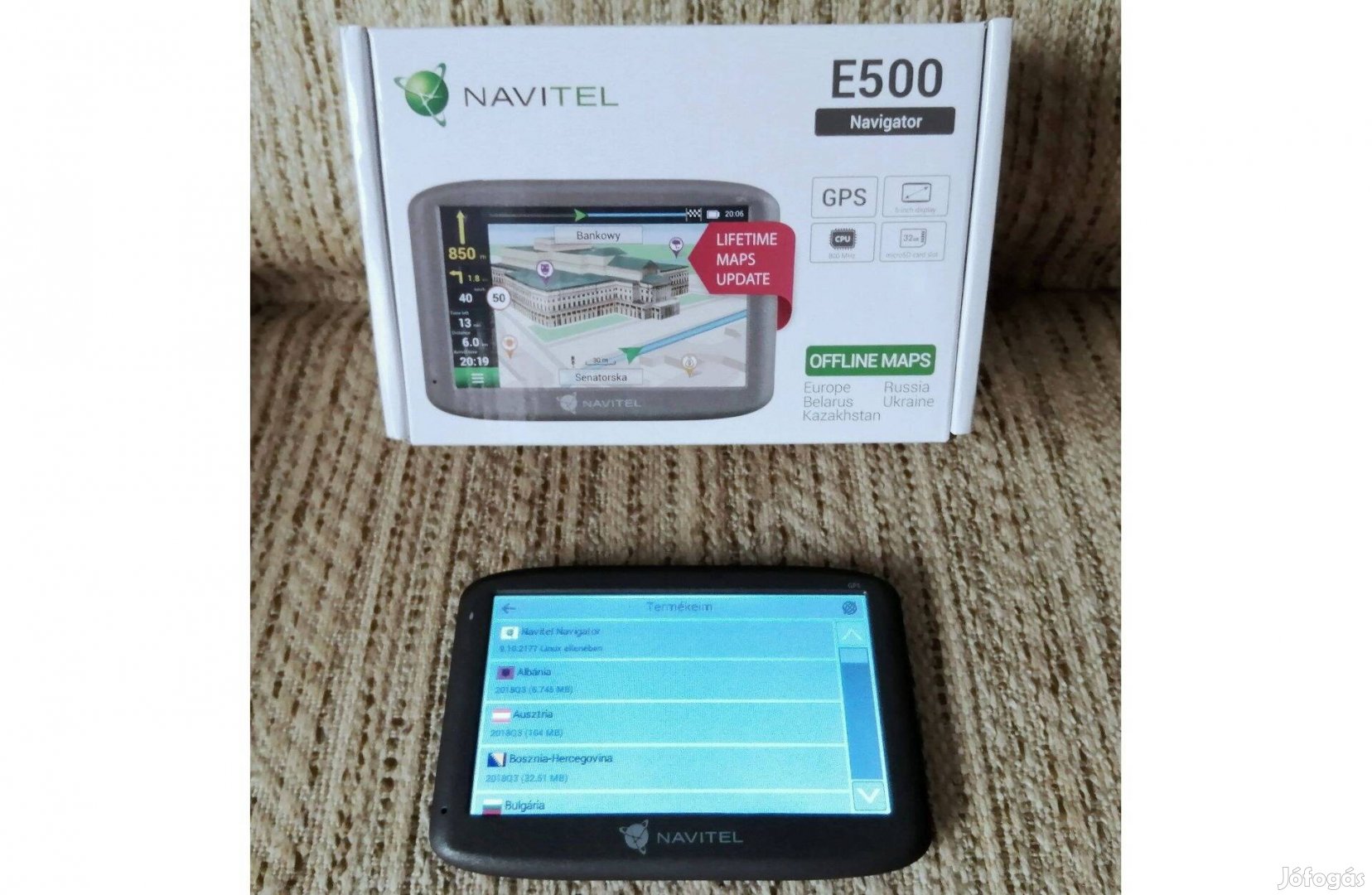 Navitel Navigator E500 GPS, élettartami Európa térképfrissítéssel