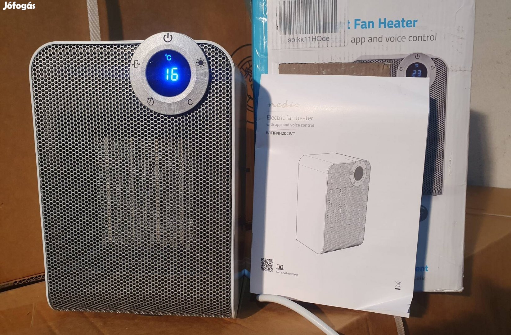 Nedis Smartlife intelligens kompakt fűtőventilátor, 1800W, Wi-Fi,új