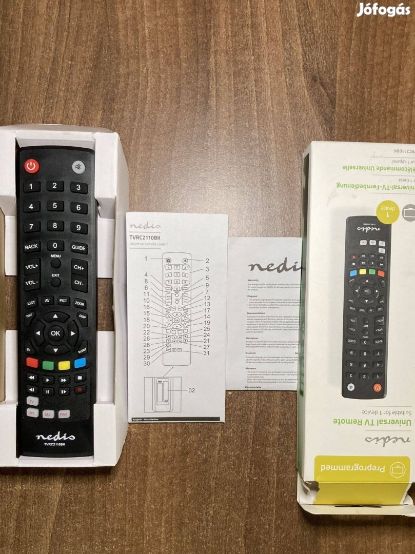 Nedis Univerzális távirányító (Tvrc2110BK)