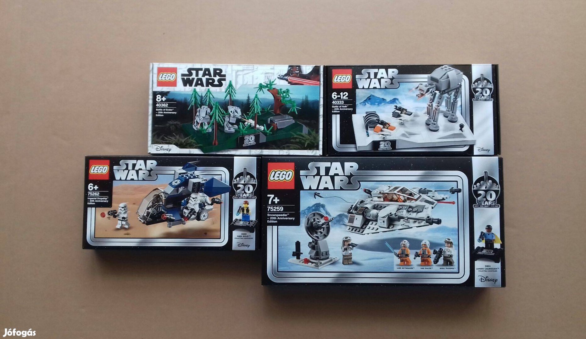 Négy 20. évfordulós új Star Wars LEGO 75259 75262 40333 40362 Fox.árba