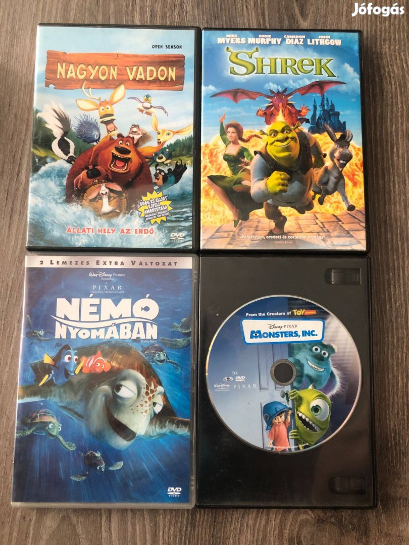 Négy darab DVD gyerekeknek