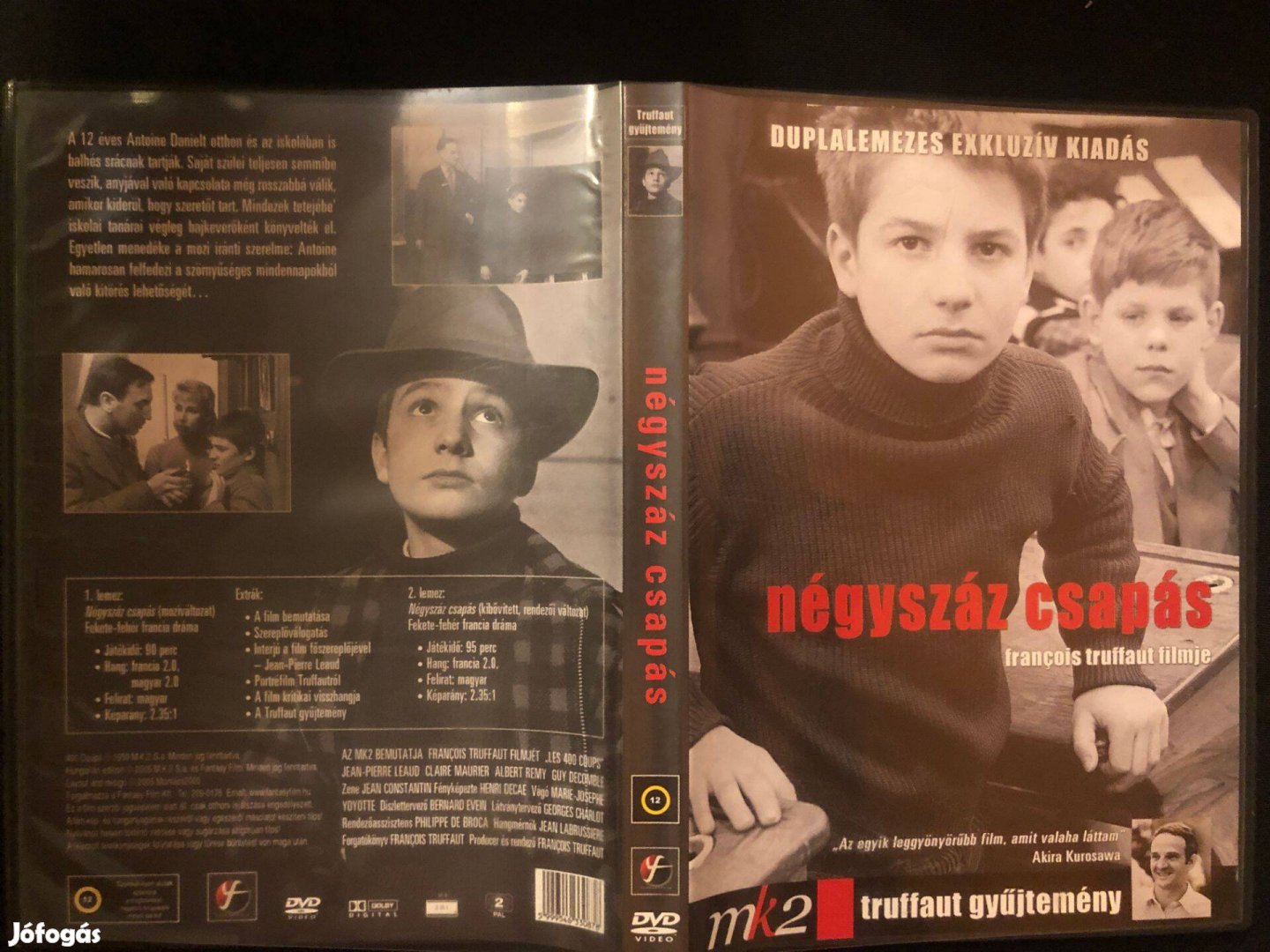 Négyszáz csapás DVD Francois Truffaut (duplalemezes exkluzív kiadás)