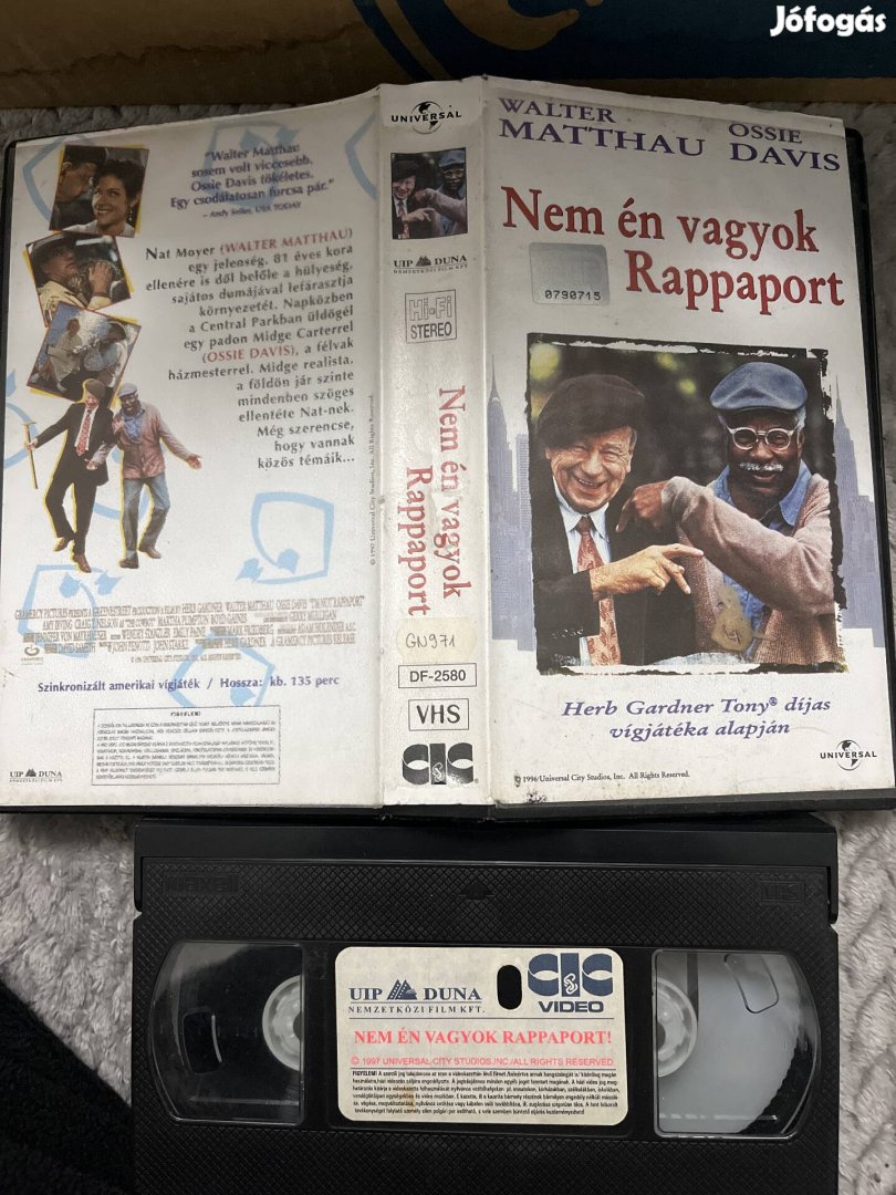Nem én vagyok Rappaport vhs kistok vigjáték