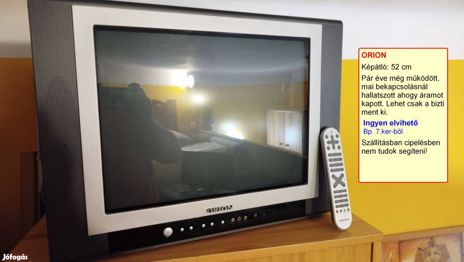 Nem működő Orion 52 cm Tv ingyen elvihető