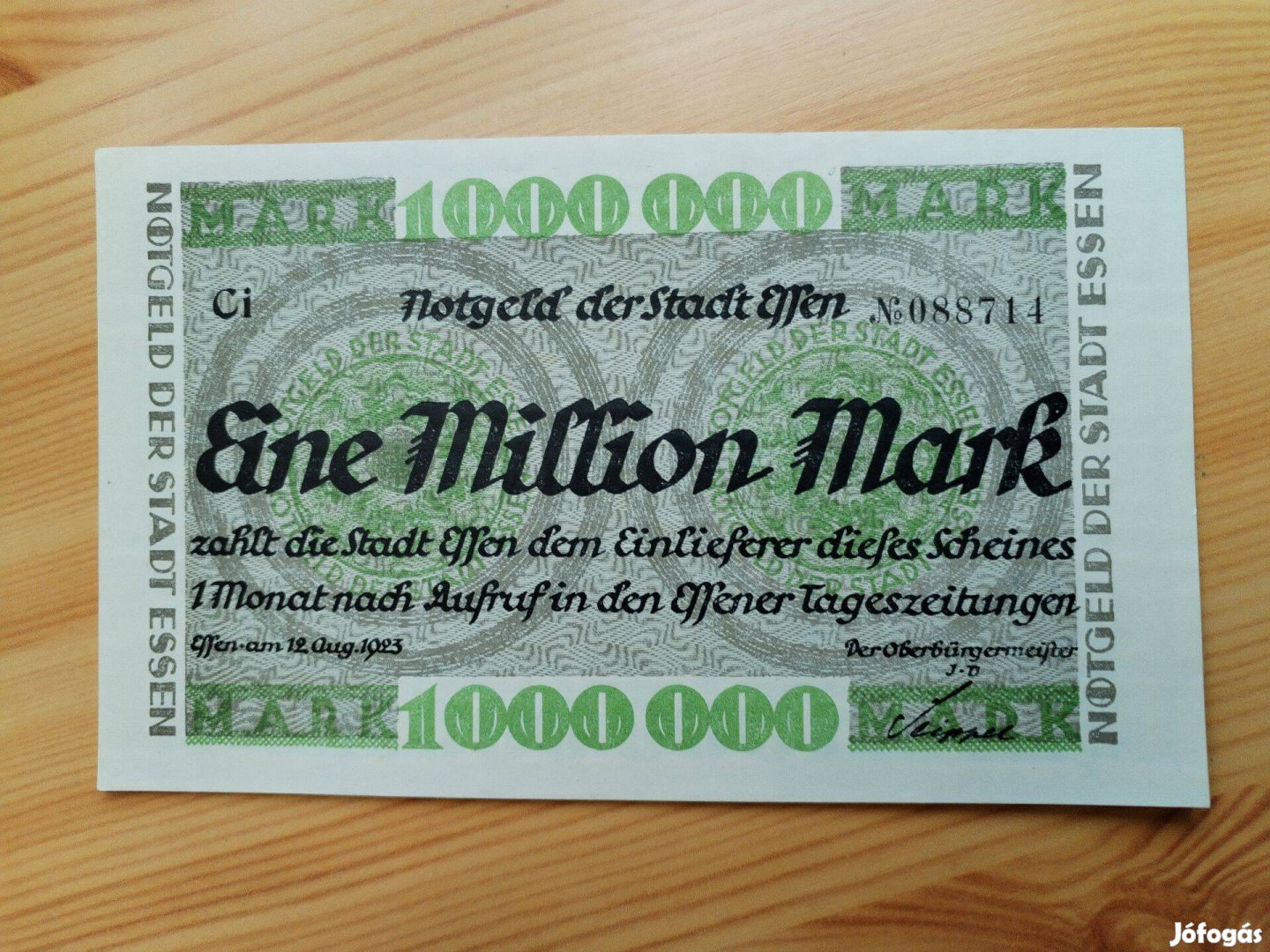 Német 1000000 Márka 1923-as Esseni